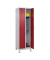 Spind Classic Plus lichtgrau, rubinrot 080010-20 S10001, 2 Schließfächer 60,0 x 50,0 x 195,0 cm